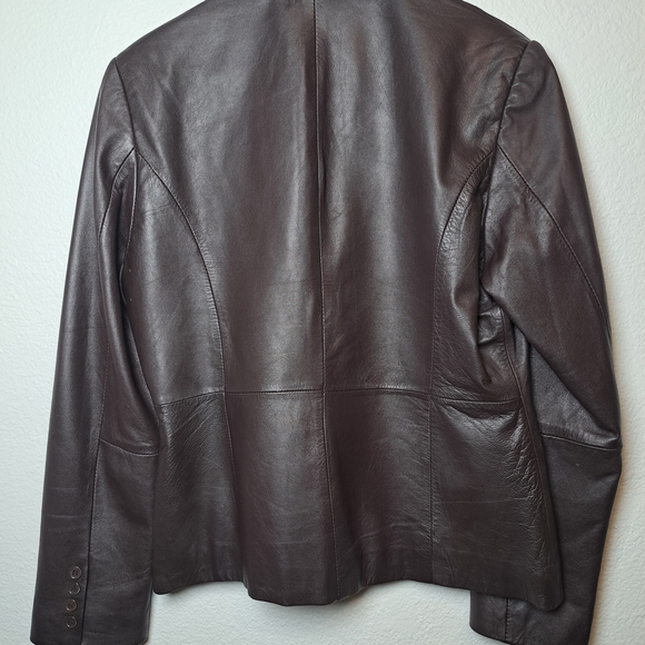 JohnPaulRichard Dark Brown Leather Blazer - Picture 5 of 6